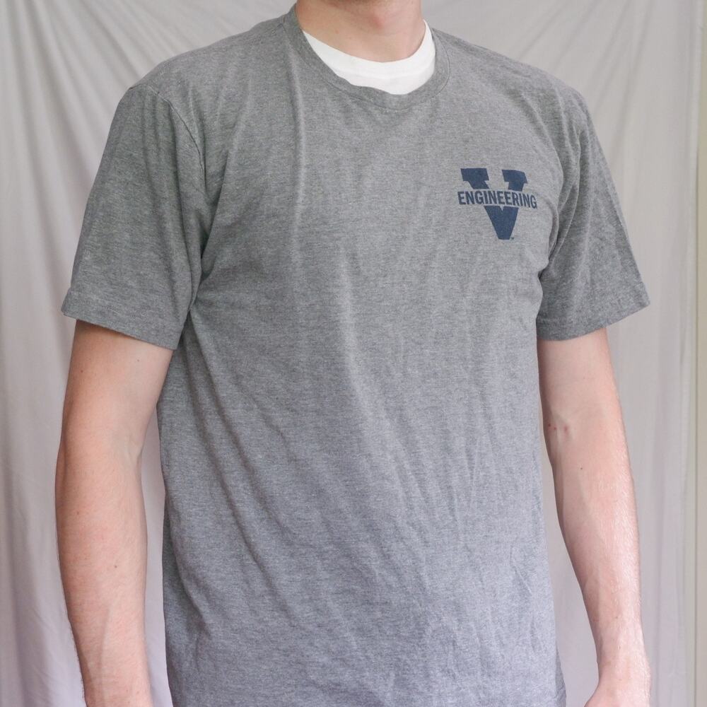 UVA Engineering Men's L Gray T-Shirt University of Virginia Graphic Tee